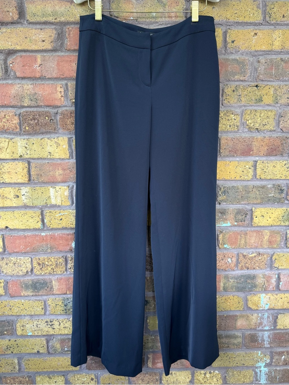 Isabella Oliver Navy Wide Leg Dress Pants High Rise - approx. 28” waist